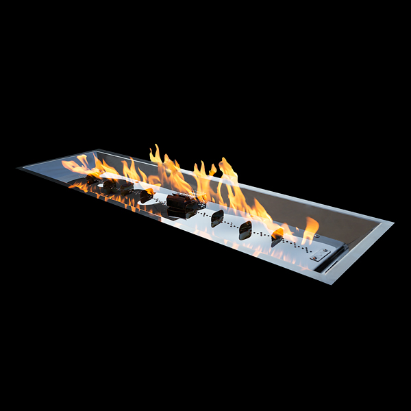 The rectangular Crystal Fire burner from The Outdoor GreatRoom